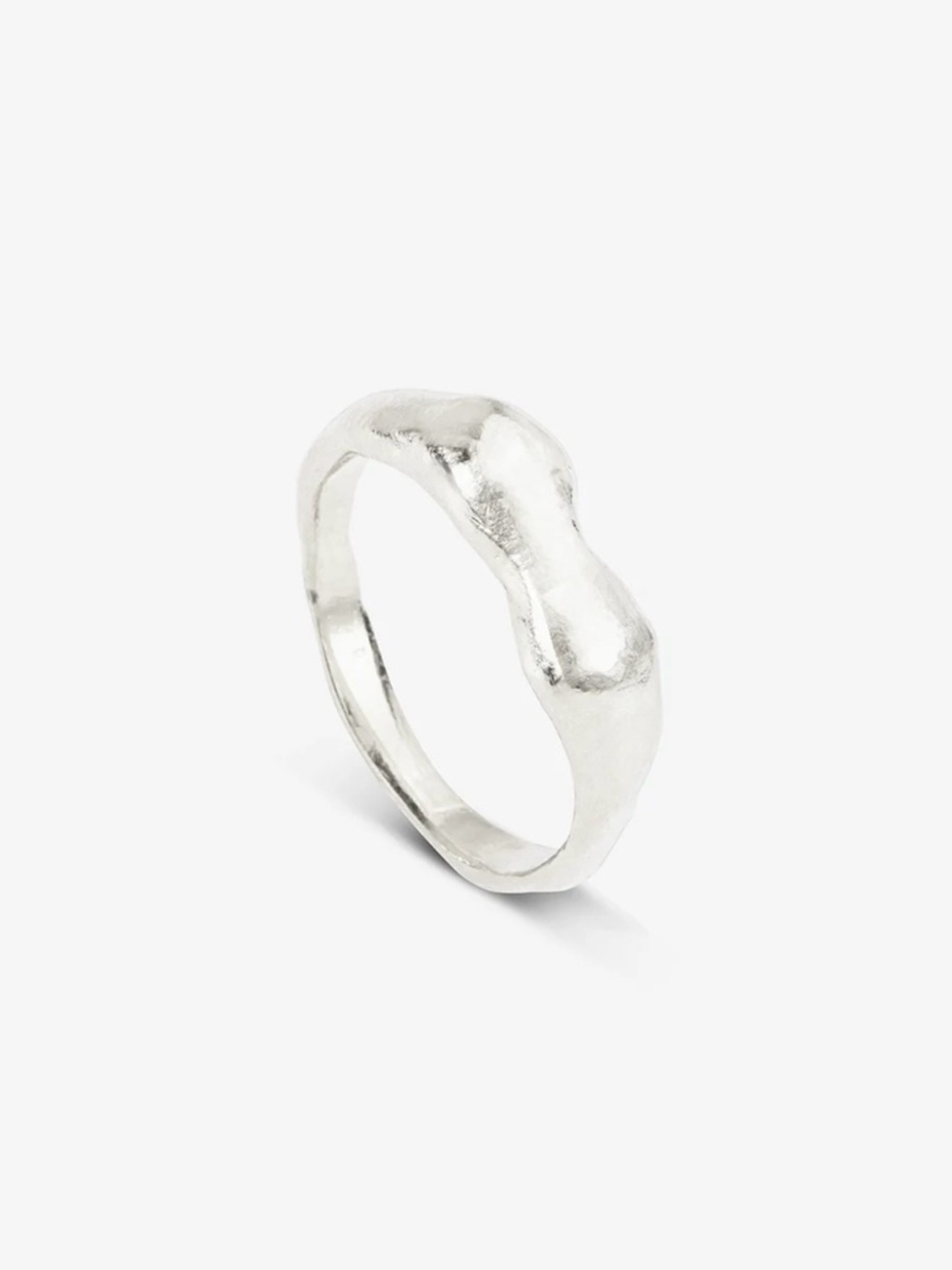 Sterling Silver Organic Sculpted Band Ring